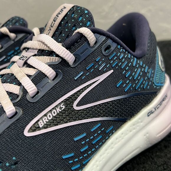 🔥🔥 BROOKS Glycerin GTS 20 Running Shoes Women Size 9 - Peacoat / Ocean - GUC - Picture 8 of 14